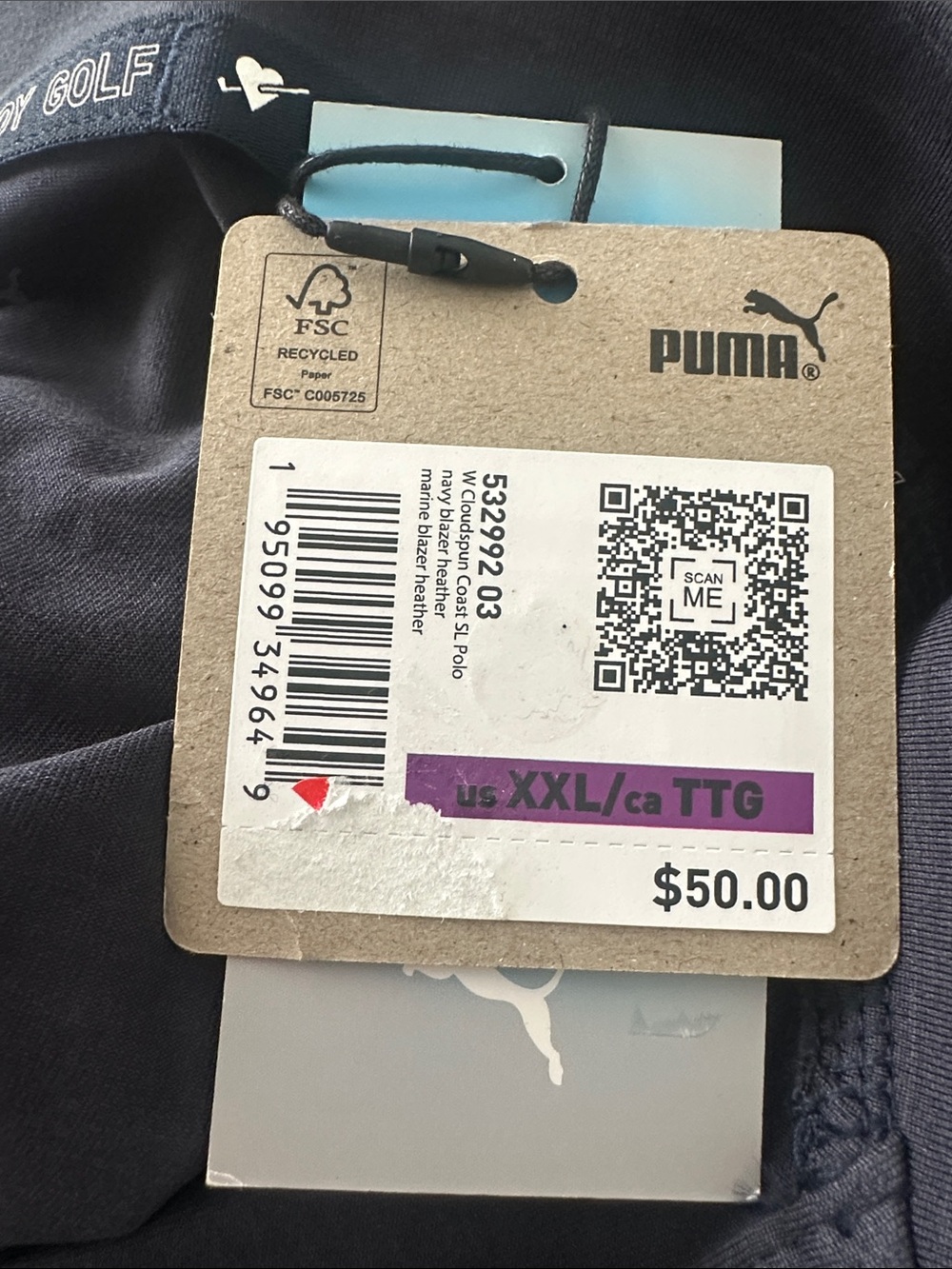 Puma Women's Dark Gray Sleeveless Polo Tank Top - Picture 3 of 6